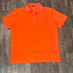 RLX Ralph Lauren Men's Classic Fit Performance Orange Polo Shirt - XXL